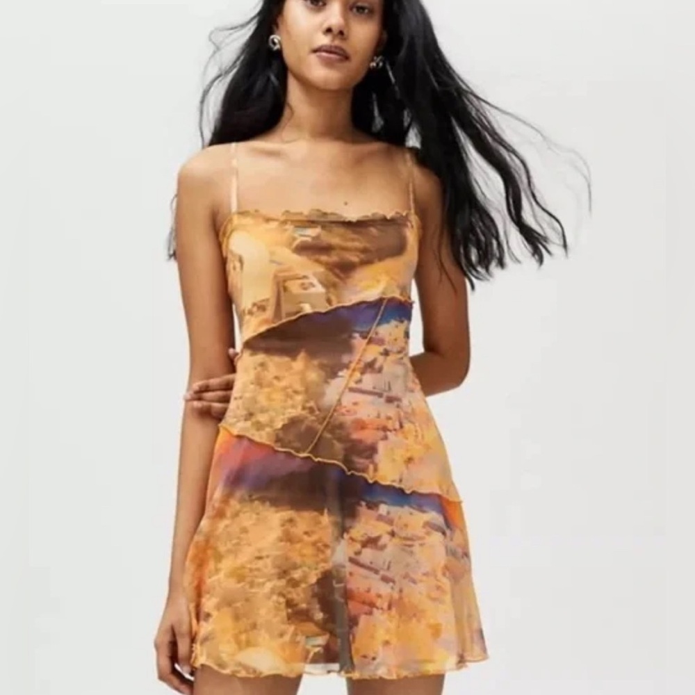 Urban Outfitters Pink and Yellow Top